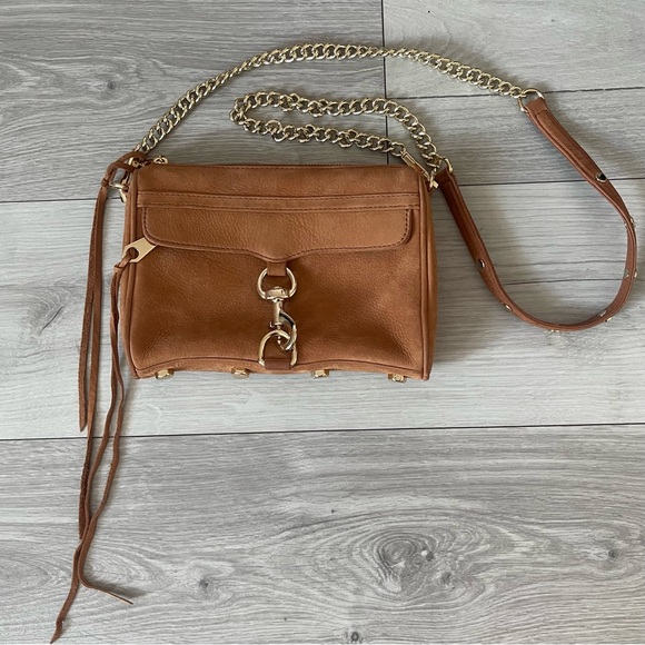 Rebecca Minkoff M.A.C. Mini Suede Crossbody in Nutmeg - Picture 5 of 9